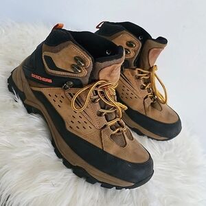 Skechers Polano Norwood Waterproof Brown Leather Hiking Boots Size 8.5 🌴✌️